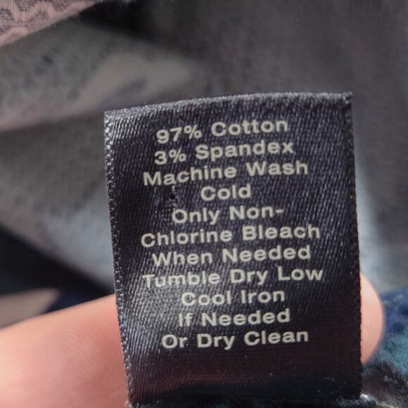 Ann Taylor Factory Pencil Skirt Blue Bold Print Size 0 Office Chic - Picture 8 of 8